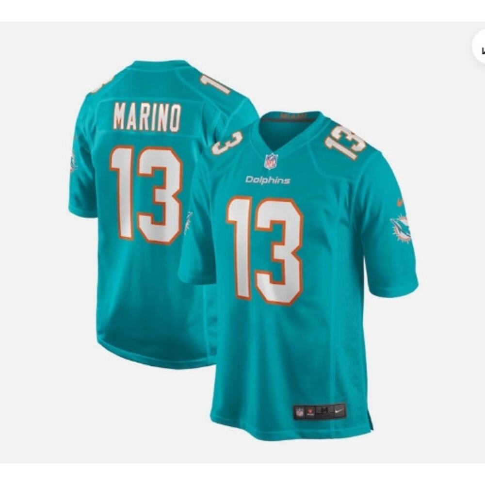 New NWT Nike NFL Onfield Miami Dolphins Dan Marino # 13 Jersey Size L‎